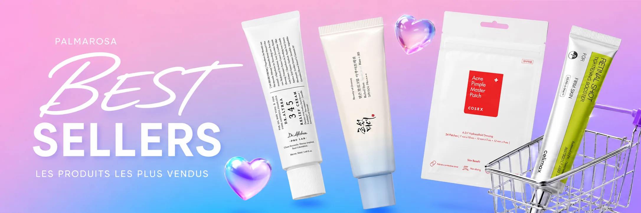 K-Beauty chez Palmarosa — la sélection de soins coréens : COSRX, Anua, Beauty of Joseon, Erborian