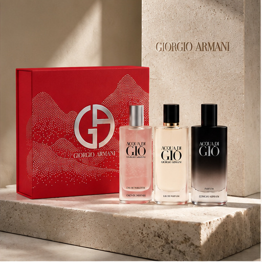 Coffret Giorgio Armani Acqua di Gio — eau de toilette, eau de parfum et parfum